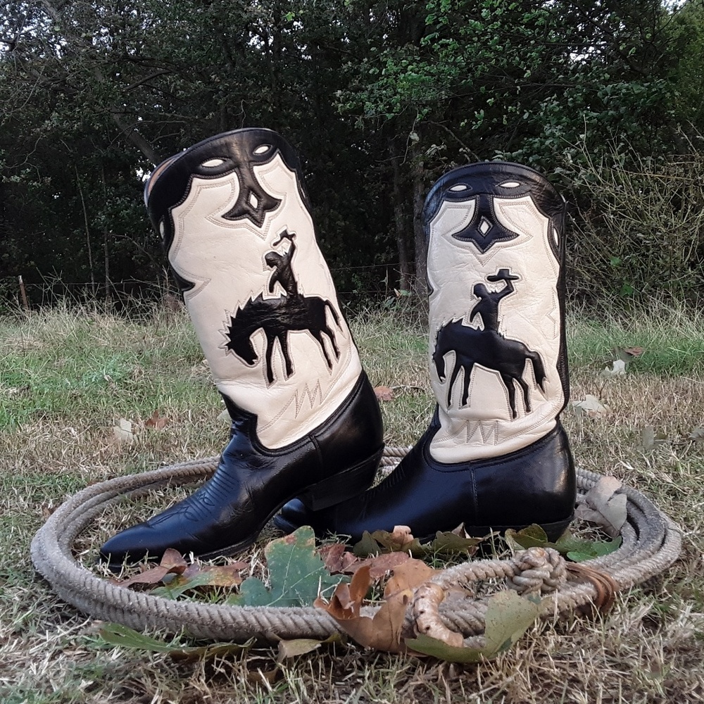 Montana Bronc Rider inlay Cowboy/cowgirl boots